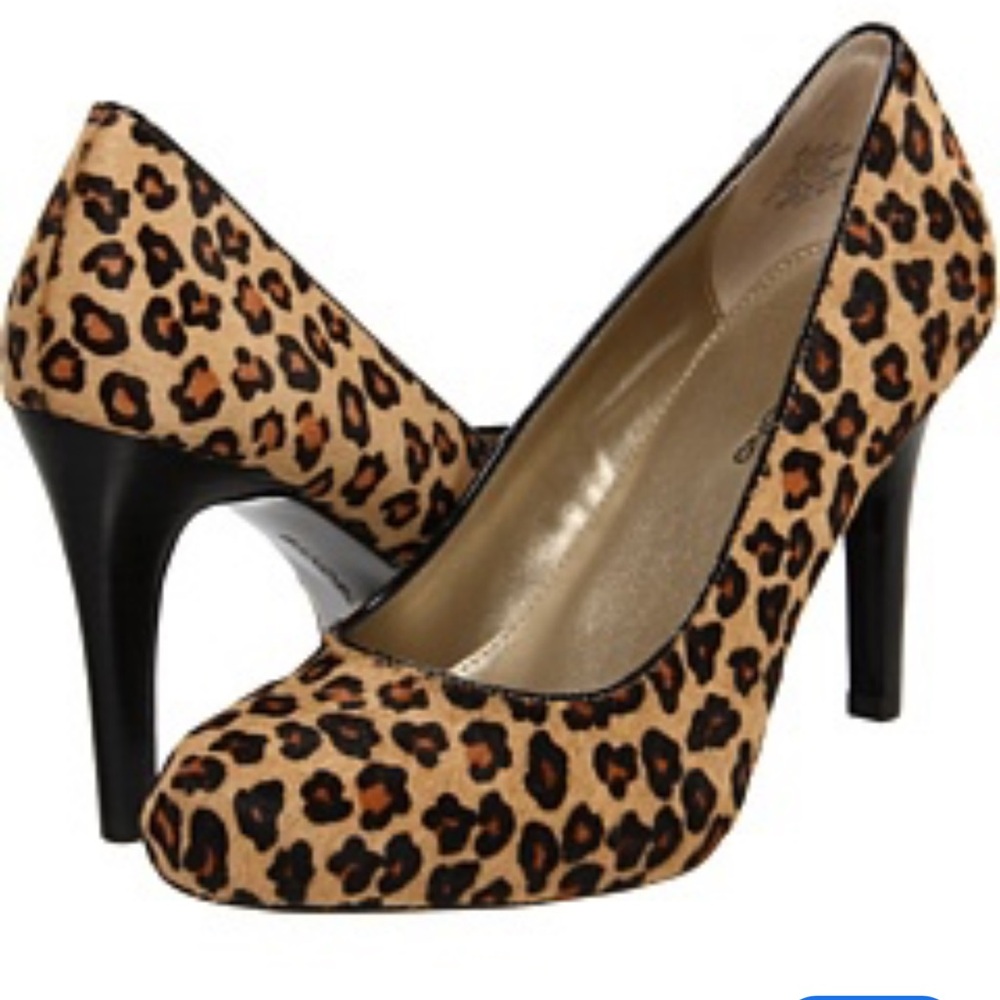 Bandolino Courteous Leopard Print Women's leather Shoes pumps Sz 9